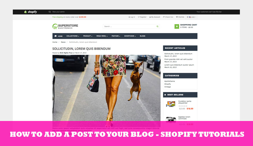 How to add a post to your blog – Shopify Tutorials