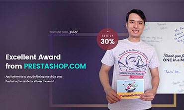 Excellent award from Prestashop.com