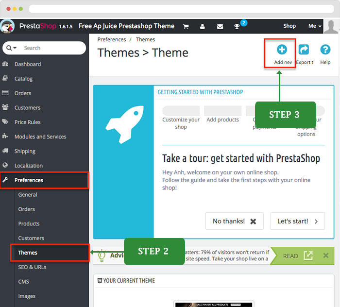 prestashop theme