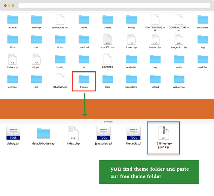 import-theme-via-ftp