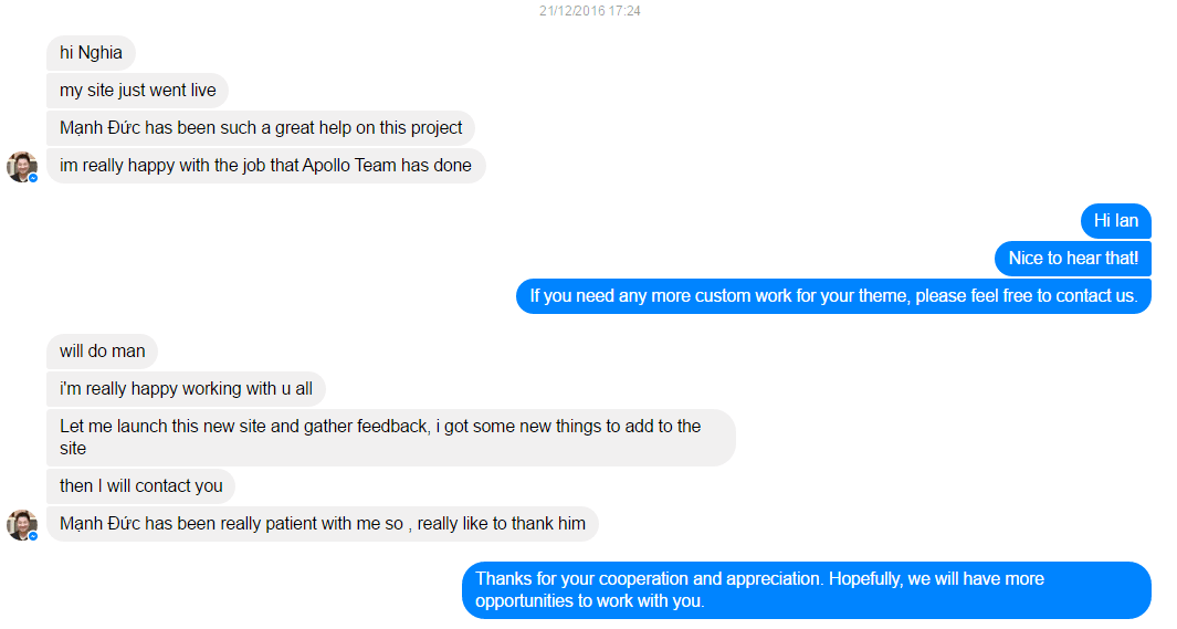 comment custom for custom support