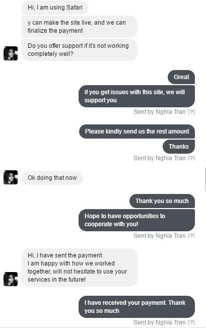 feedback from customer