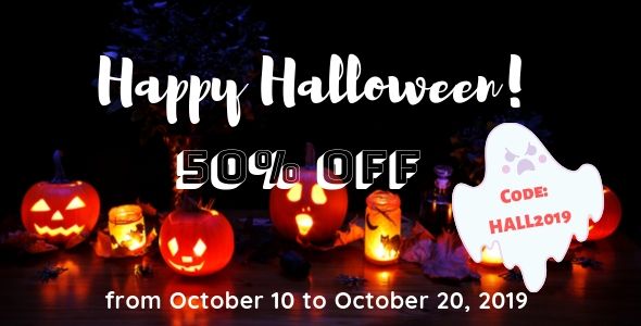 SHOCKING DISCOUNT 50%: HALLOWEEN SALE COUNTDOWN 2019 | APOLLOTHEME