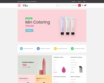 Ap Ulta Premium Beauty & Cosmetics Prestashop Skin Care Themes - Cosmetics & beauty