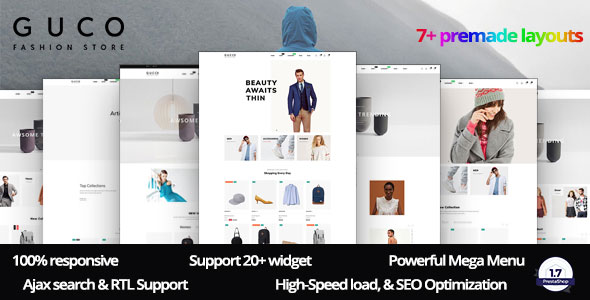 Gucci - The Best Fashion Premium Prestashop Ecommerce Theme