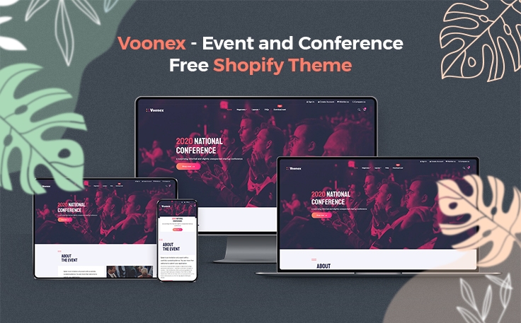 Voonex - Event and Conference Free Shopify Theme