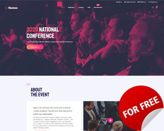 Voonex - Event and Conference Free Shopify Theme