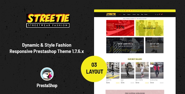 Streetie Prestashop Street Style Fashion Theme for Clothing