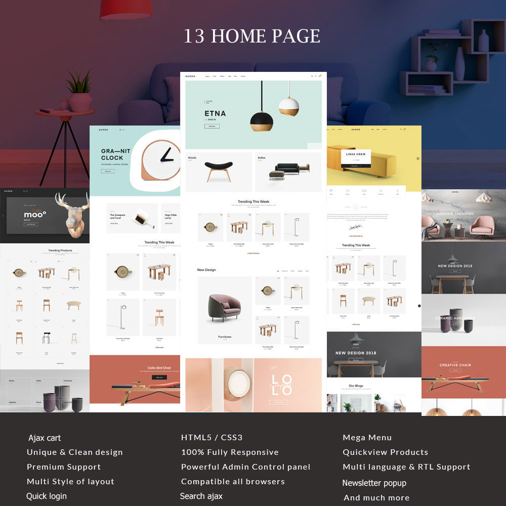 Auros Minimal - Furniture & Interior Home Decor Template