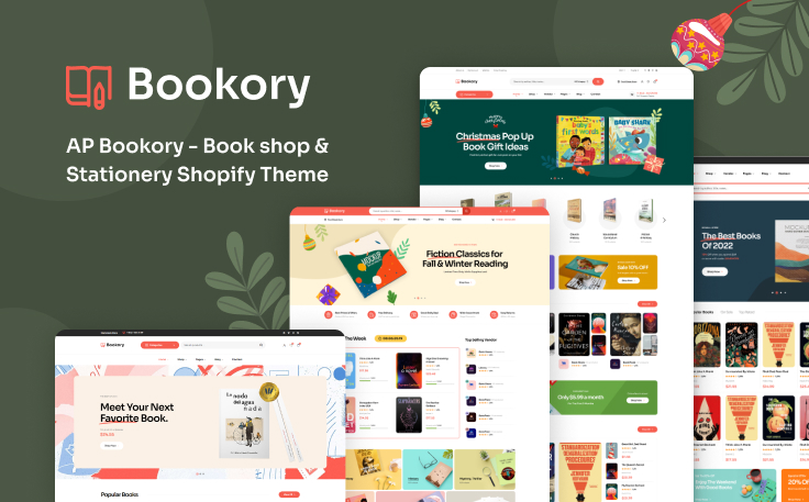 Ap Bookory- Book shop & Stationery Shopify Theme