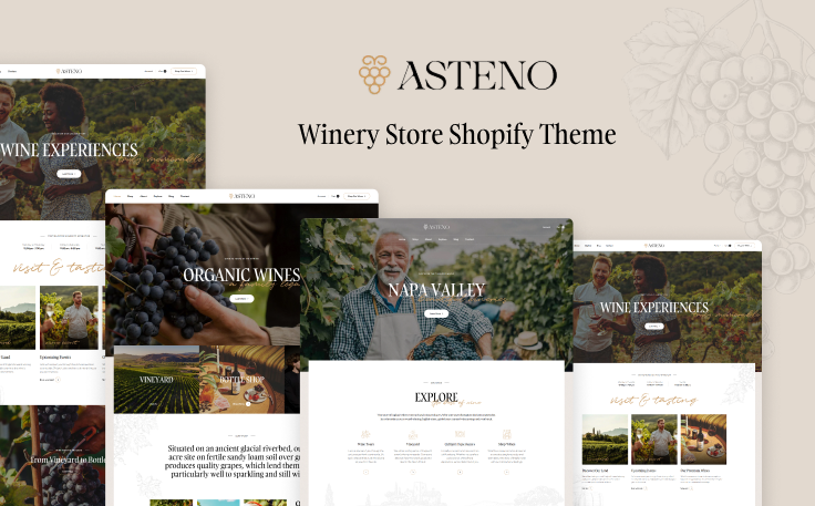 Ap Asteno Wine - Winery Store Shopify Theme