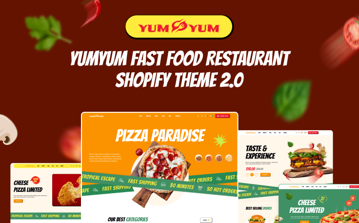 Ap Yumyum - Pizza & Fastfood Restaurant Shopify Theme